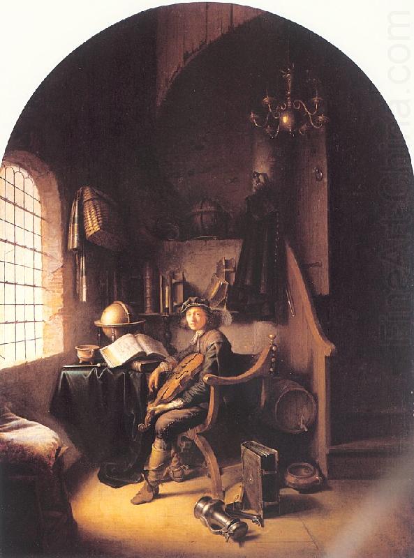 An Interior with Young Violinist, DOU, Gerrit